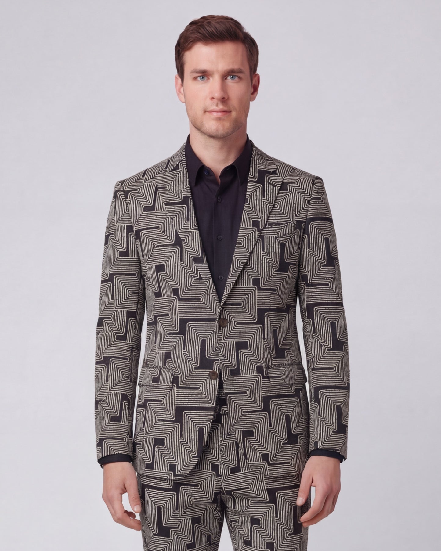 JULIUS INTER TWINE BLACK MENS TAILORED BLAZER