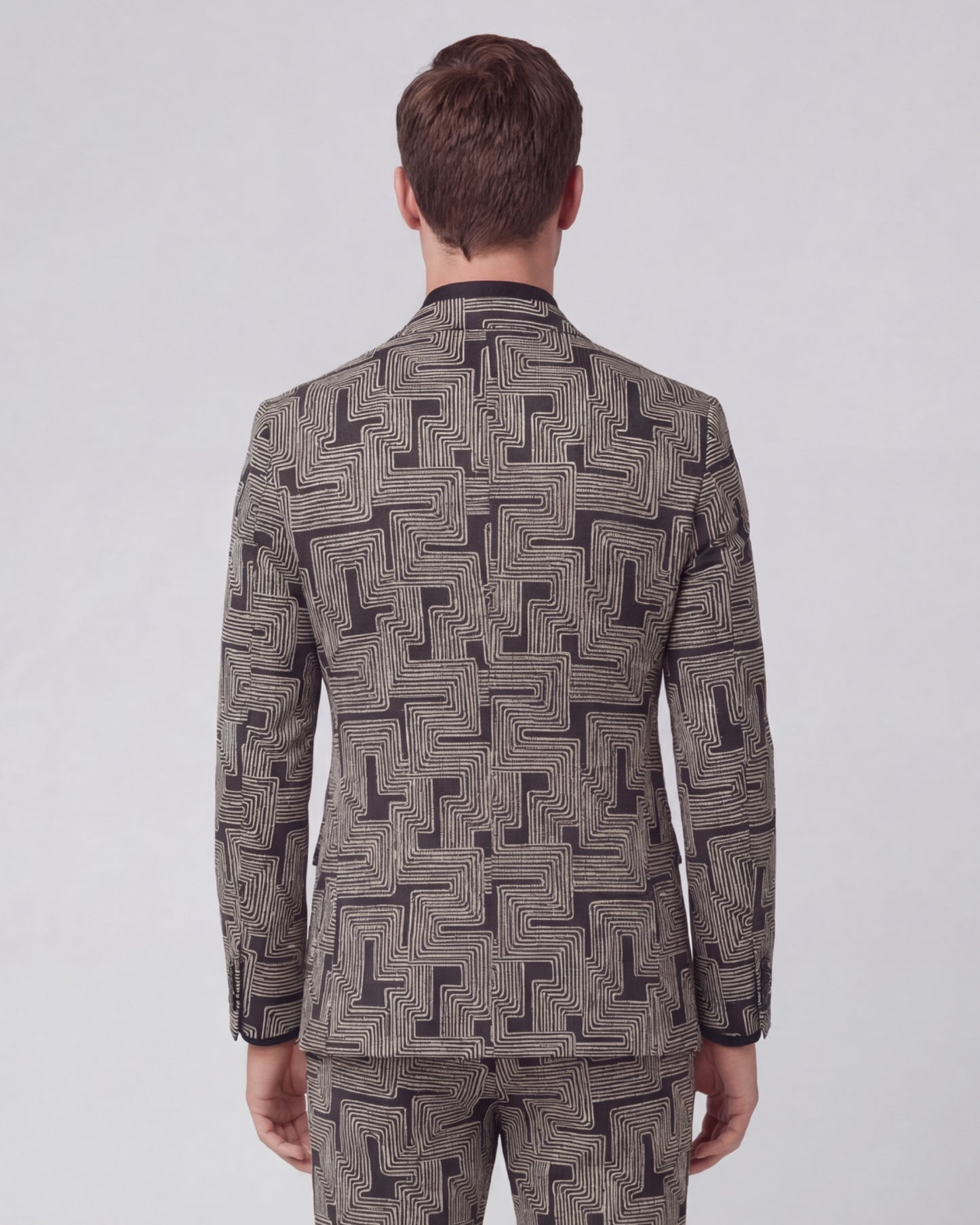 JULIUS INTER TWINE BLACK MENS TAILORED BLAZER