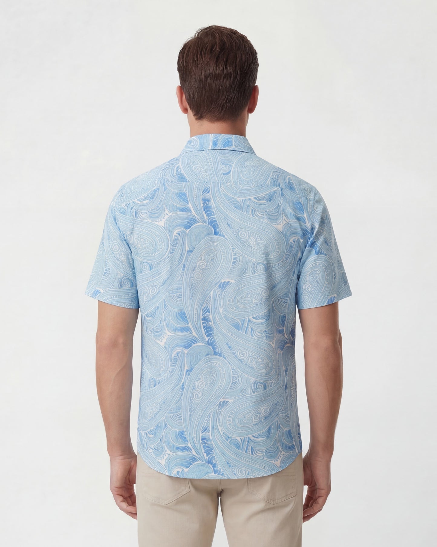 TYLER MARAKESH PAISLEY TEAL MENS SHORT SLEEVE SHIRT