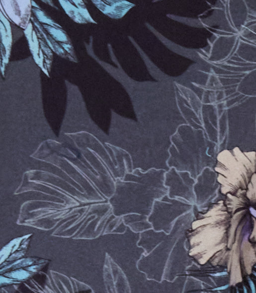 JACK EXOTIC FLORAL BLACK MENS FLAT FRONT PANT