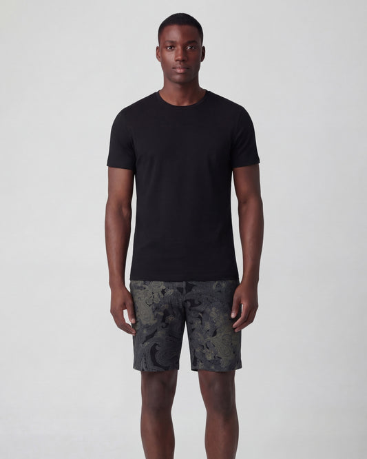 JOHN PAISLEY EXPLOSION BLACK MENS FLAT FRONT SHORT