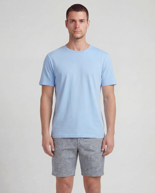JOHN PAISLEY PILE NATURAL MENS FLAT FRONT SHORT