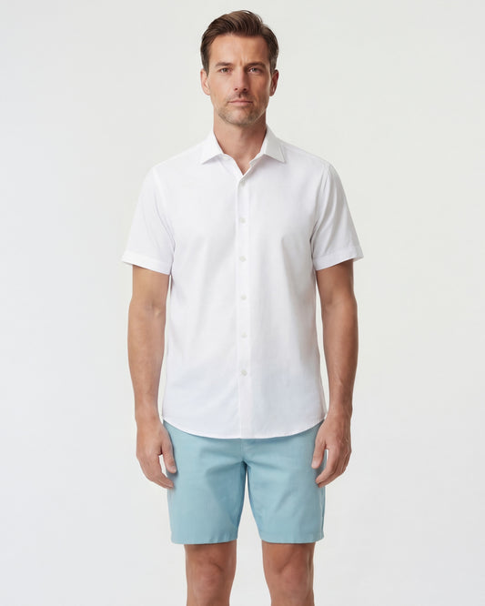 JOHN TEAL MENS FLAT FRONT SHORT