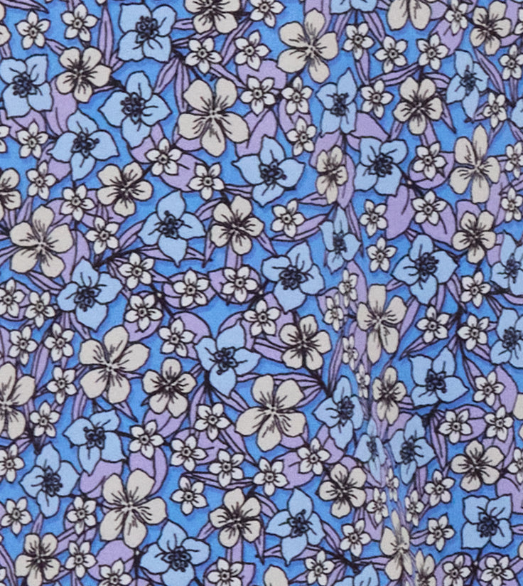 PIETRO FLORAL FIELD BLUE MENS KNIT POLO