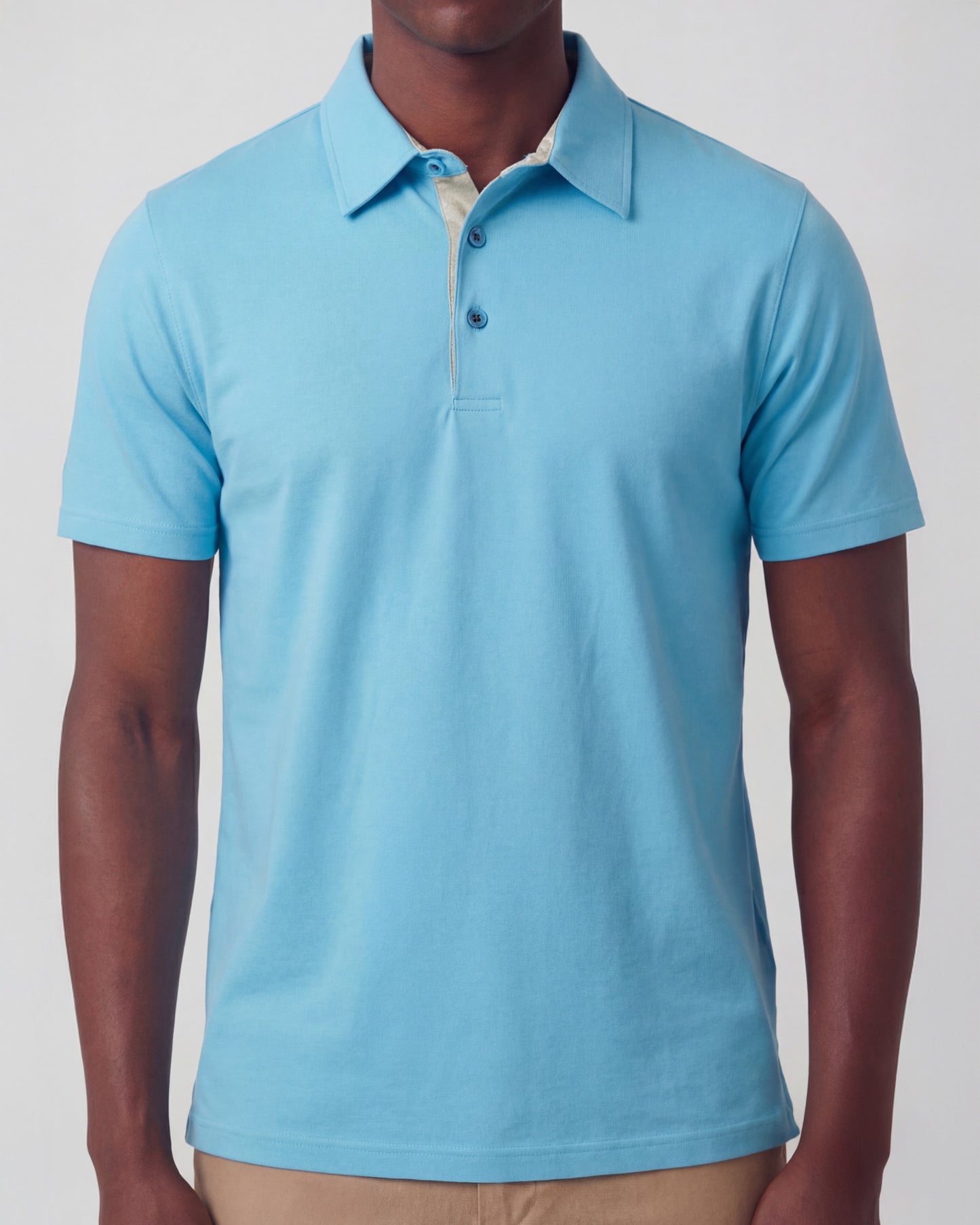 PIETRO TEAL MENS KNIT POLO