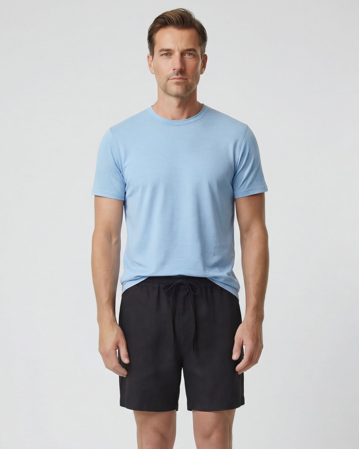DEVONSHIRE LINEN SHORT - BLACK
