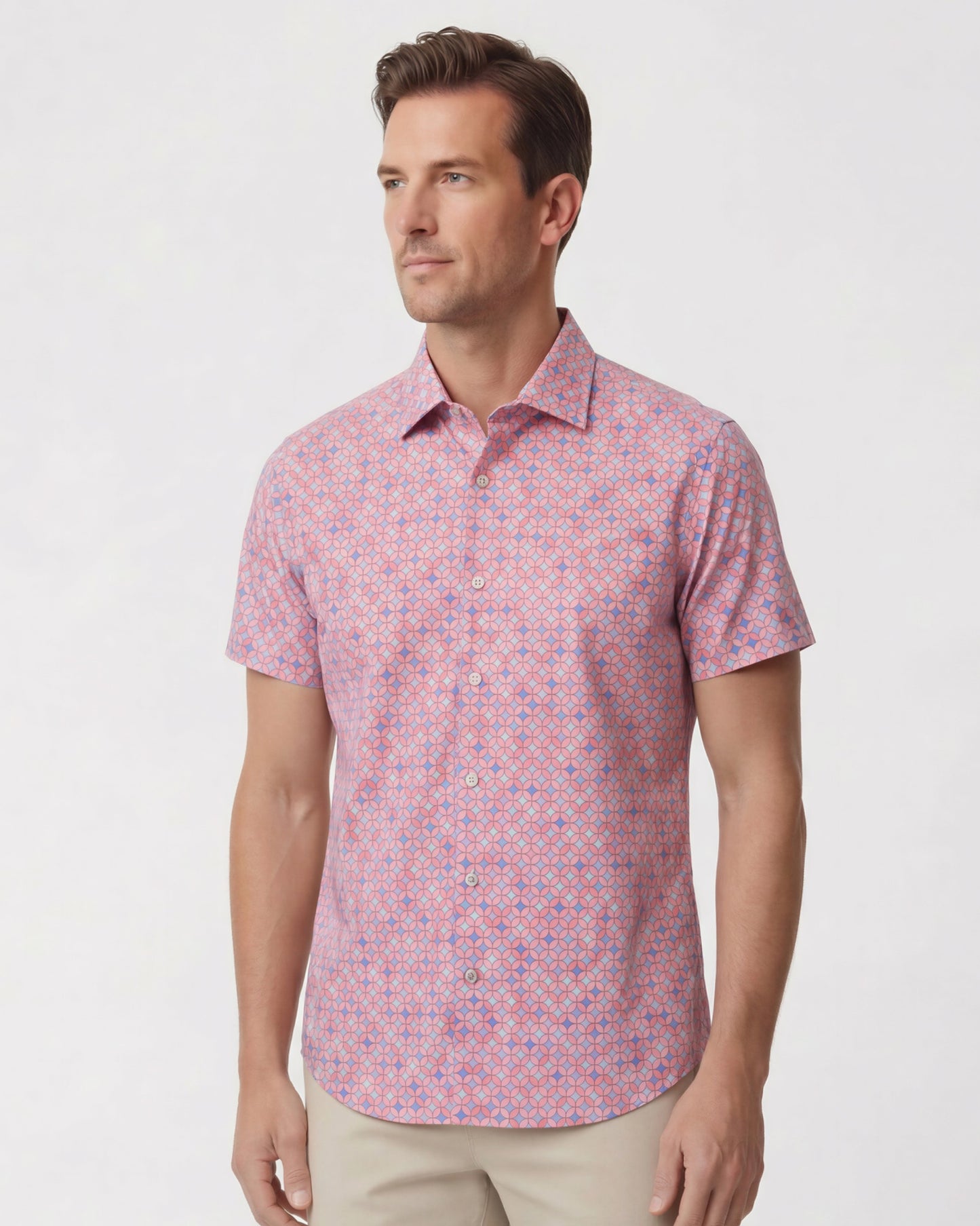 SCOTT RETRO STAR CORAL MENS PRINTED SHIRT
