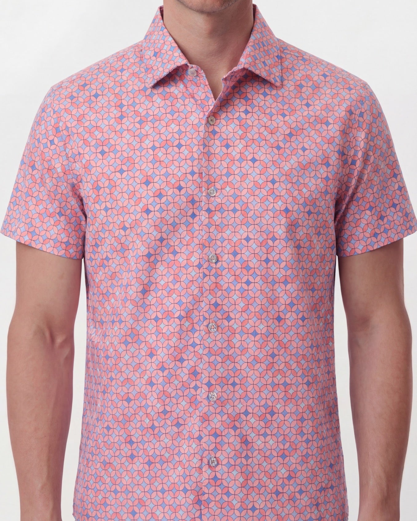 SCOTT RETRO STAR CORAL MENS PRINTED SHIRT