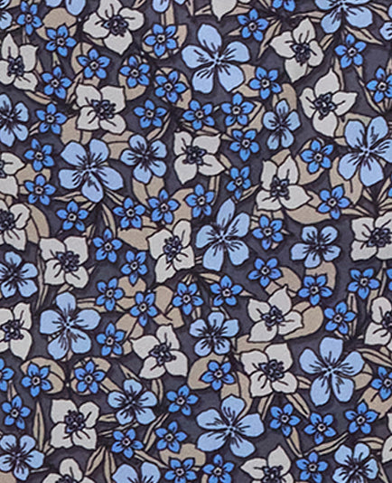 TIM FLORAL FIELD BLACK MENS PRINTED SHIRT