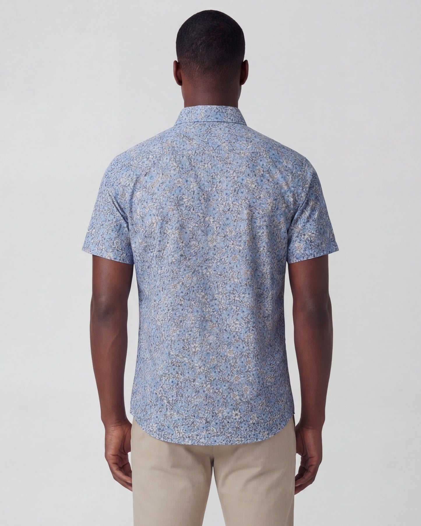 TIM FLORAL FIELD BLUE MENS PRINTED SHIRT