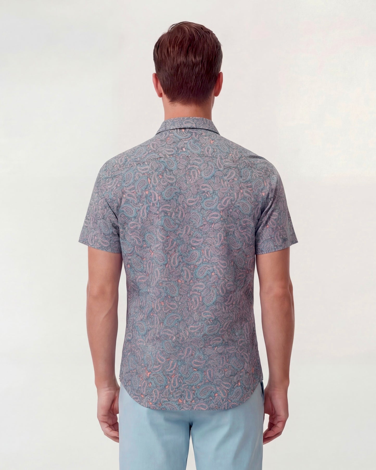 TIM PAISLEY PILE CORAL MENS PRINTED SHIRT