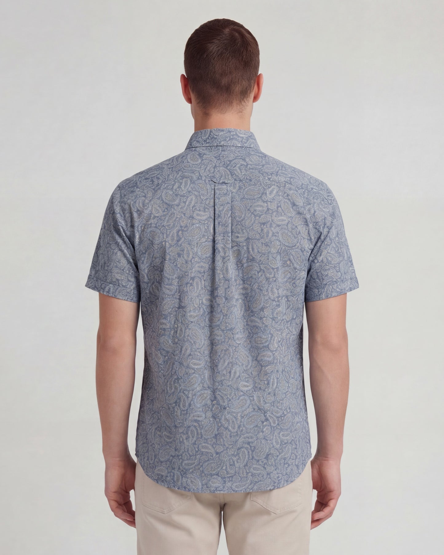 TIM PAISLEY PILE NATURAL MENS PRINTED BUTTON UP SHIRT