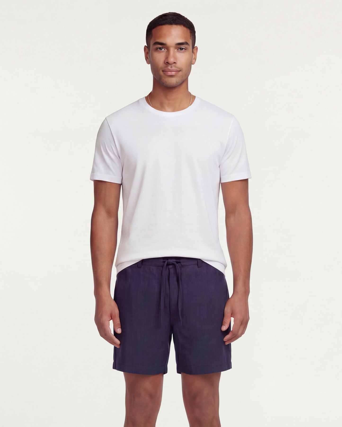 DEVONSHIRE LINEN SHORT - NAVY