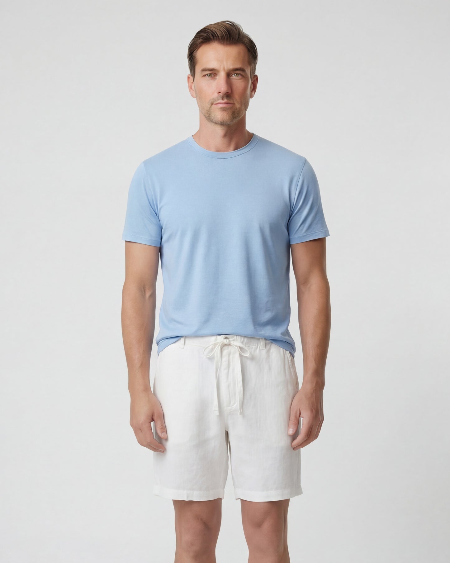 DEVONSHIRE LINEN SHORT - WHITE