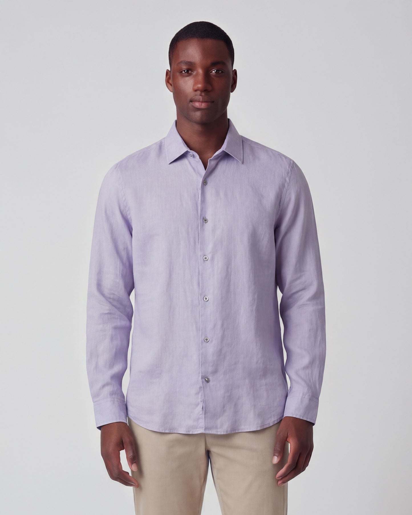LAURENT LINEN SHIRT - LAVENDER