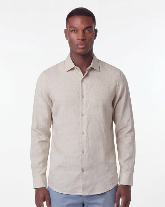 LAURENT LINEN SHIRT - NATURAL