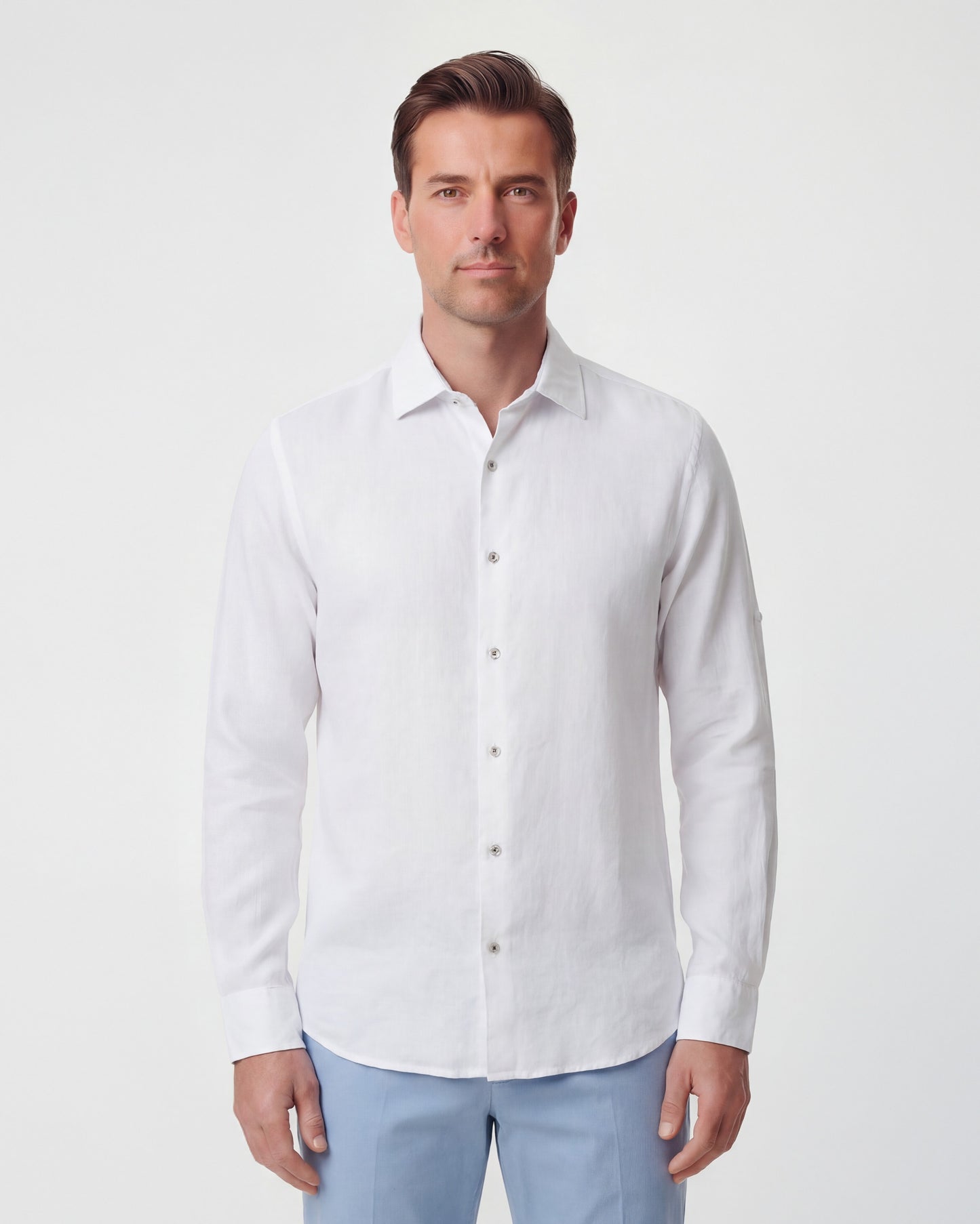 LAURENT LINEN SHIRT - WHITE
