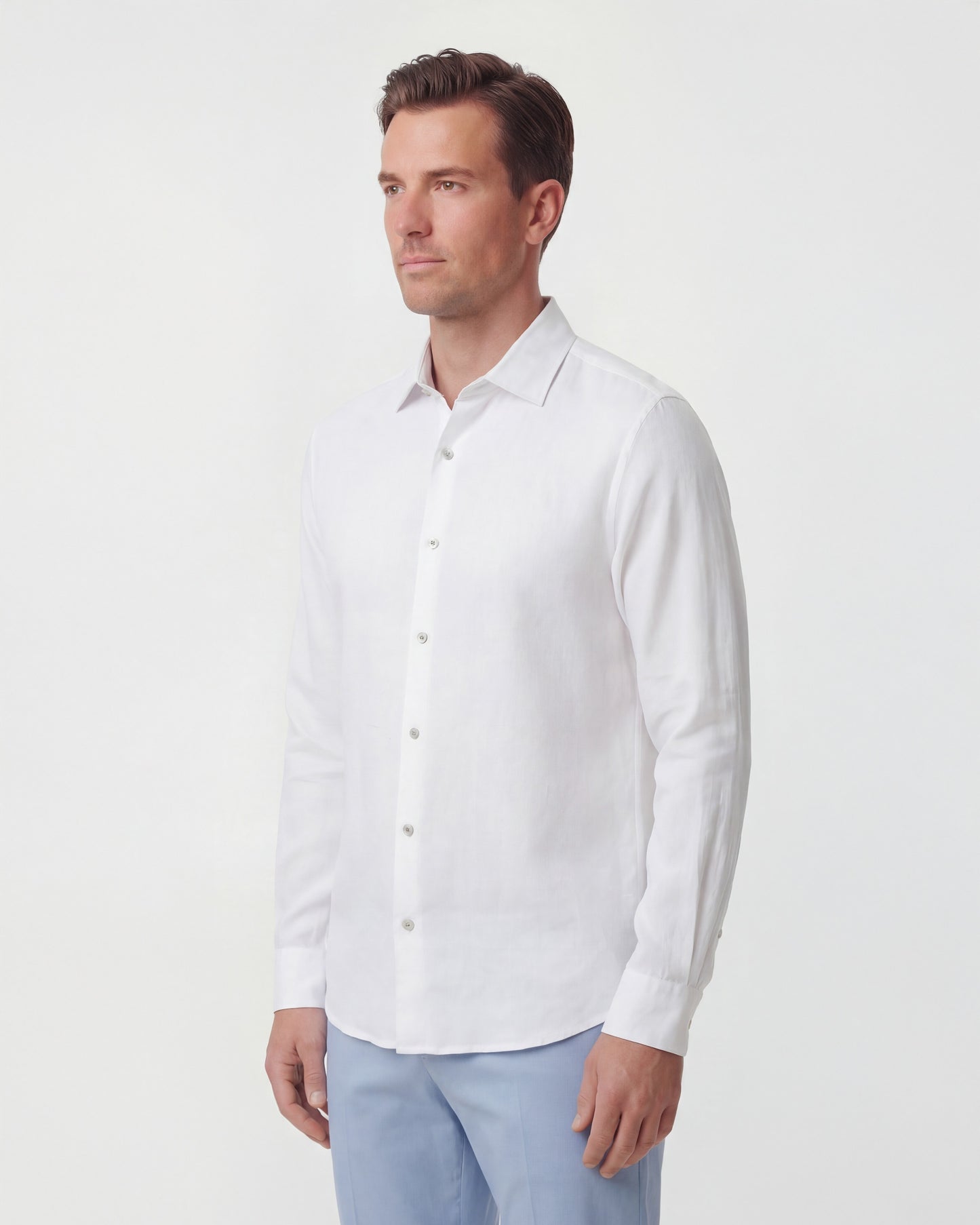 LAURENT LINEN SHIRT - WHITE