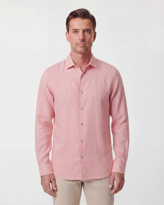 LIONEL LINEN SHIRT - FRESH PINK