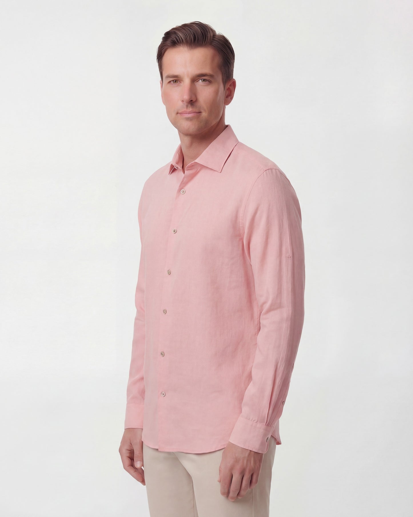 LIONEL LINEN SHIRT - FRESH PINK