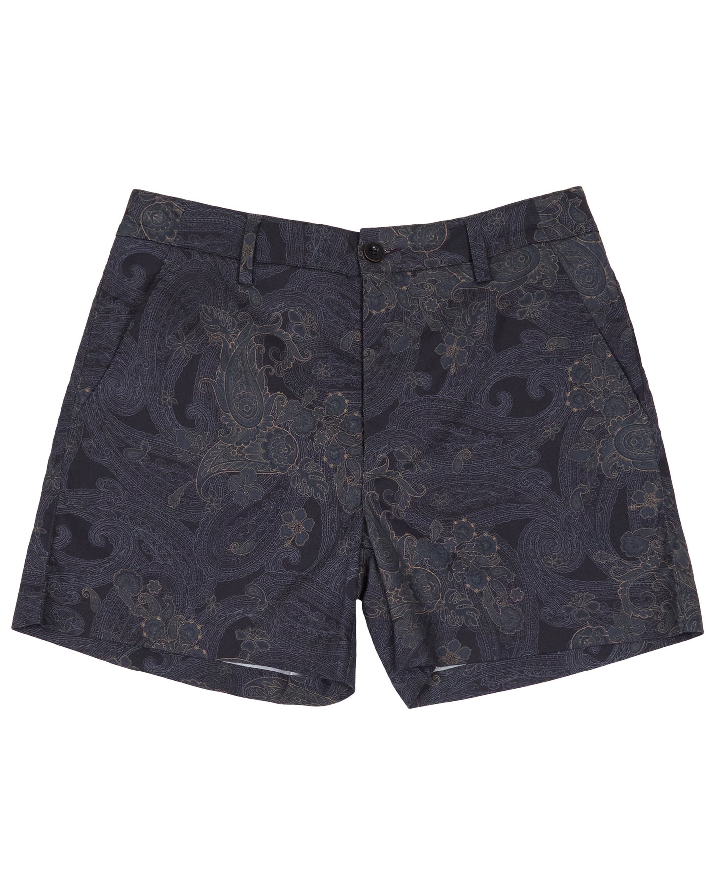 FREDA PAISLEY EXPLOSION BLACK WOMENS TAILORED SHORT