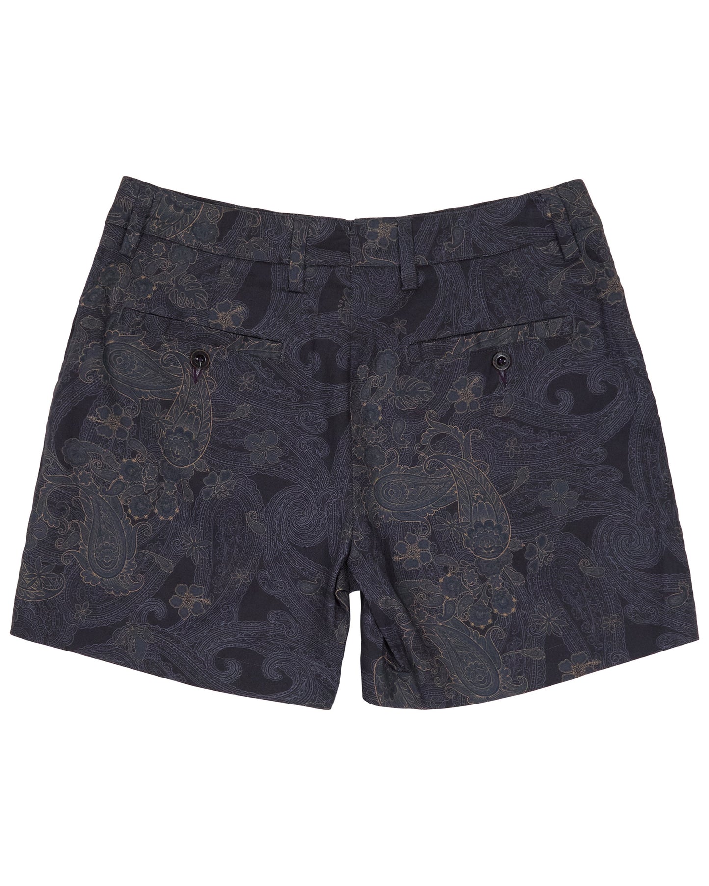 FREDA PAISLEY EXPLOSION BLACK WOMENS TAILORED SHORT