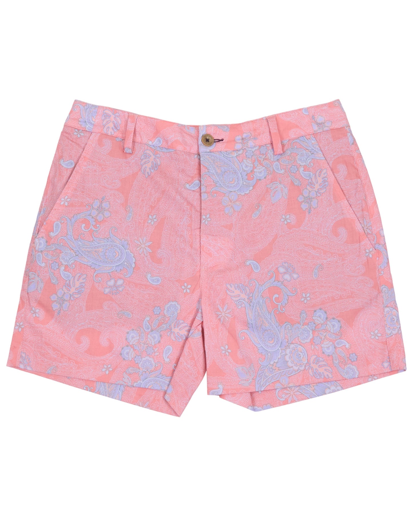 FREDA PAISLEY EXPLOSION CORAL WOMENS TAILORED SHORT