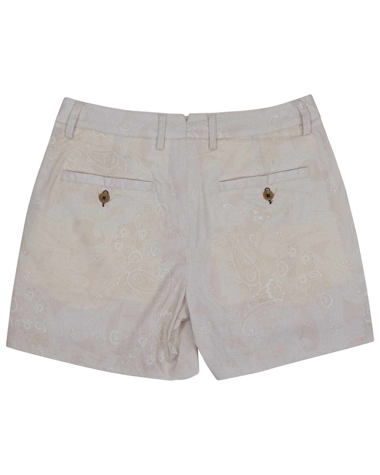 FREDA PAISLEY EXPLOSION IVORY WOMENS TAILORED SHORT