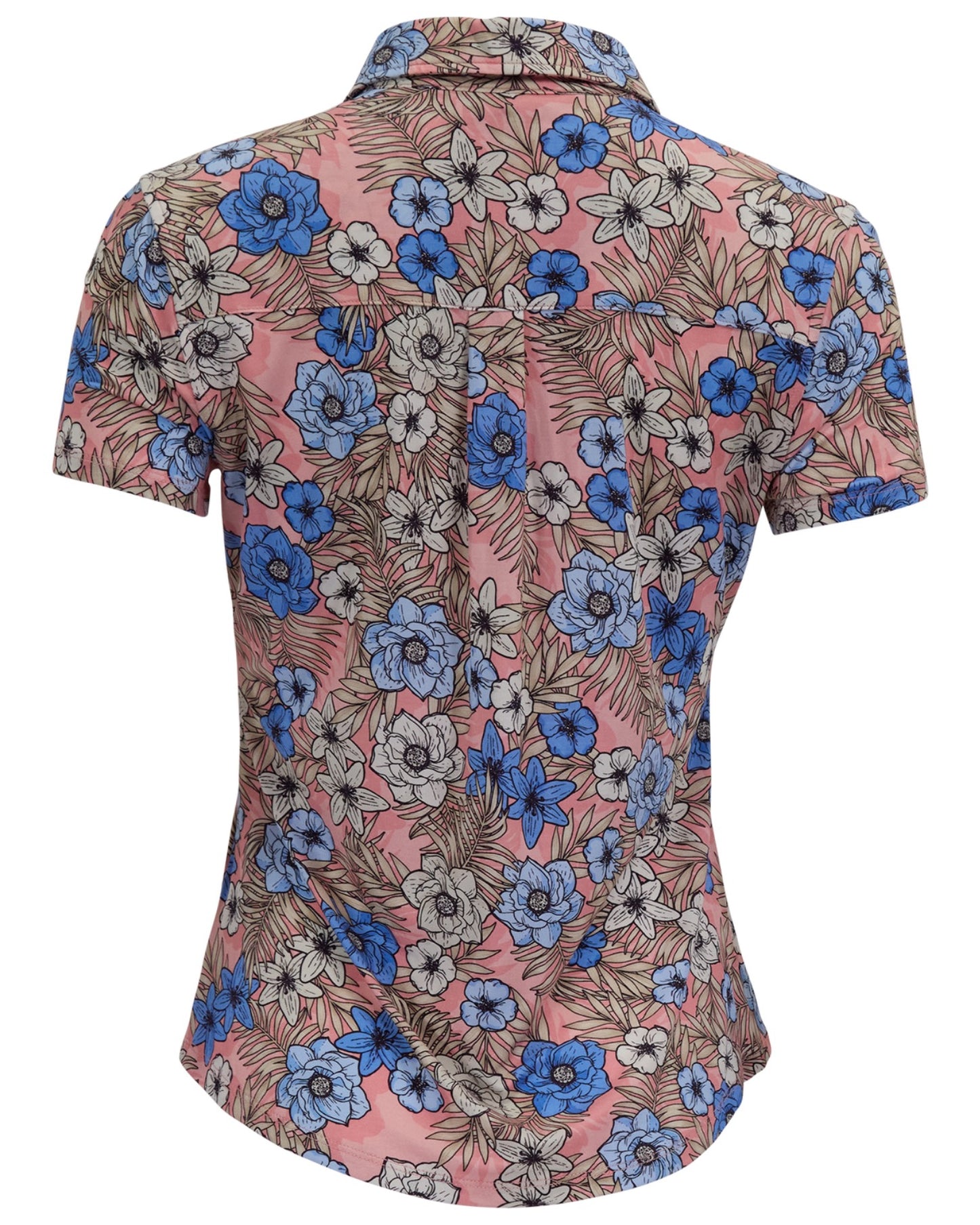 SHELLEY TROPICAL MIX CORAL WOMENS PRINTED SHIRT