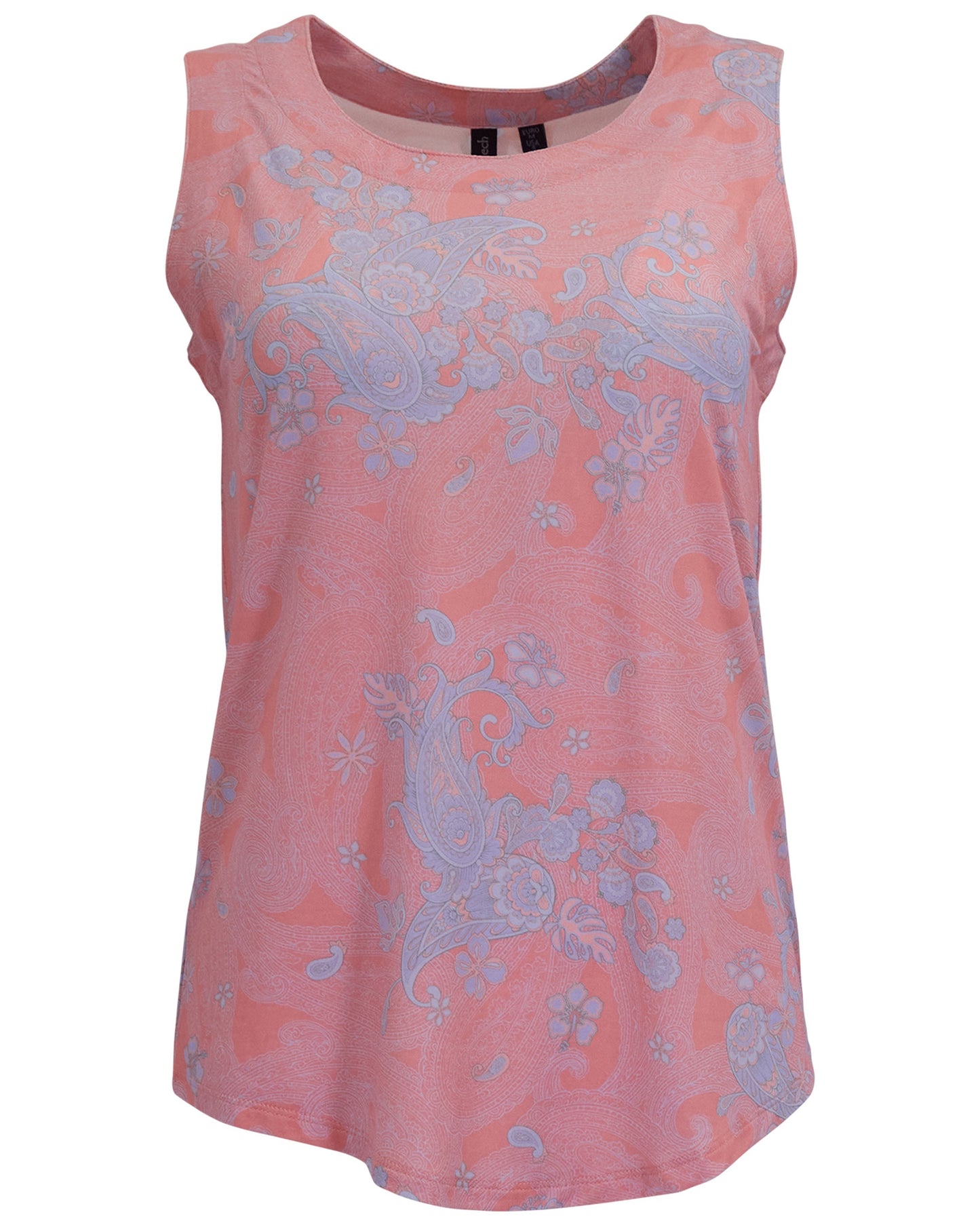 TINA PAISLEY EXPLOSION CORAL WOMENS MUSCLE TANK