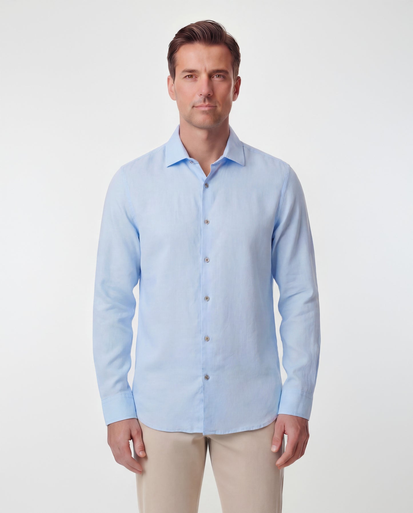 LIONEL LINEN SHIRT - SKY