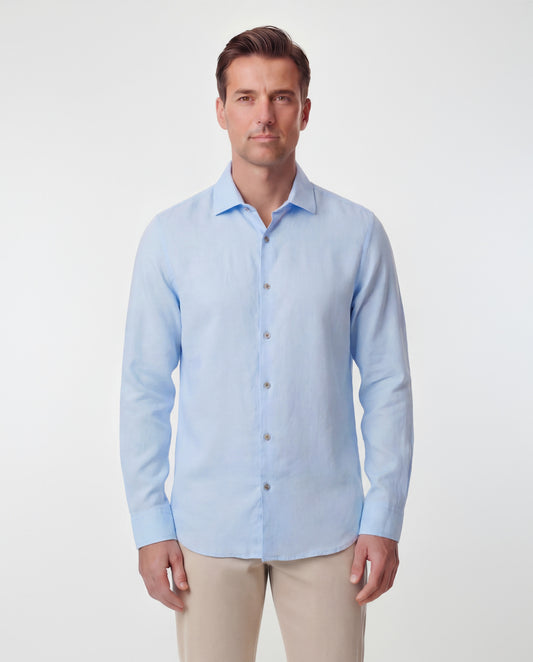LIONEL LINEN SHIRT - SKY