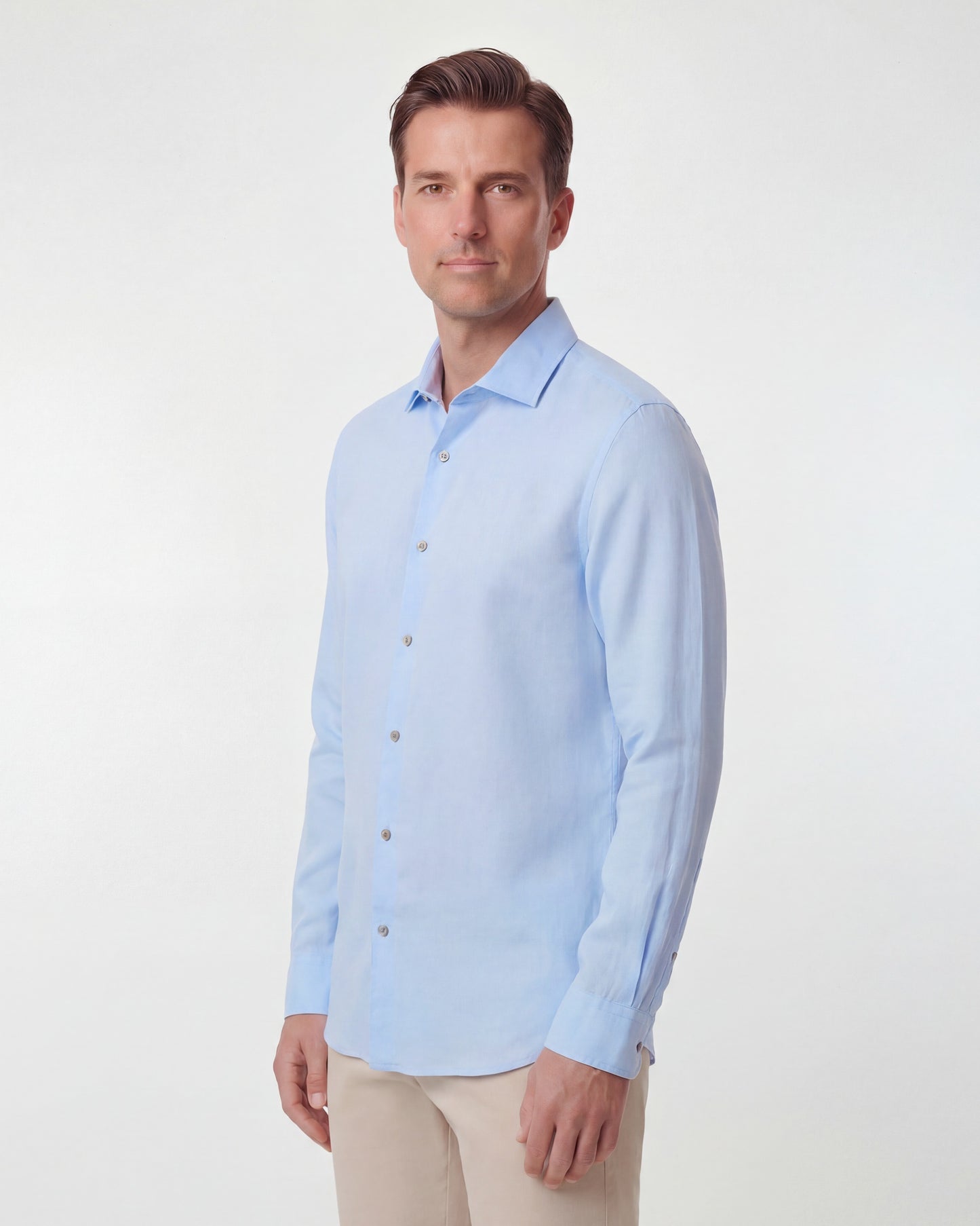 LIONEL LINEN SHIRT - SKY
