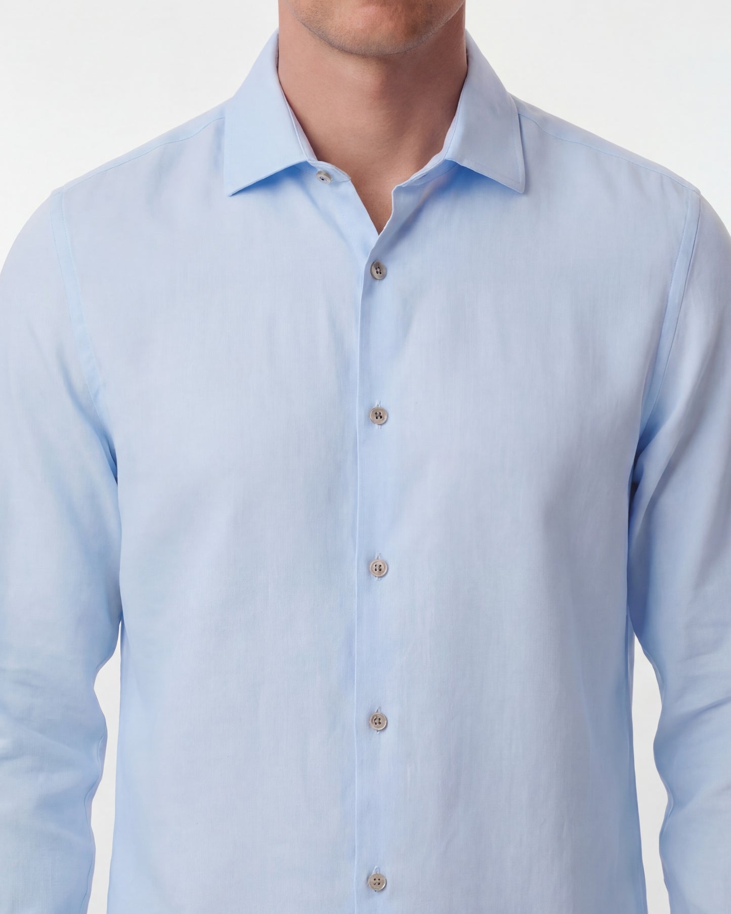 LIONEL LINEN SHIRT - SKY