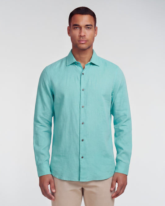 LIONEL LINEN SHIRT - SPEARMINT