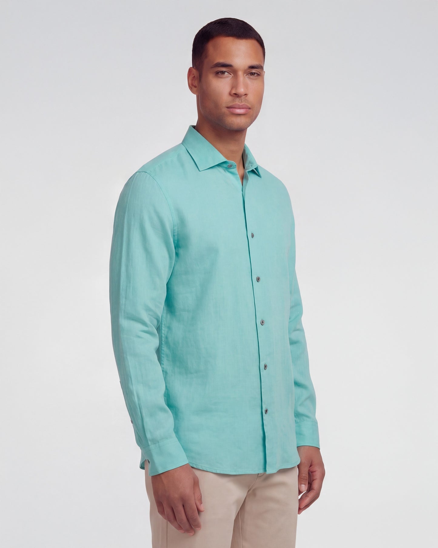 LIONEL LINEN SHIRT - SPEARMINT