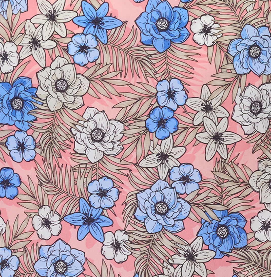 SCOTT TROPICAL MIX CORAL MENS PRINTED SHIRT