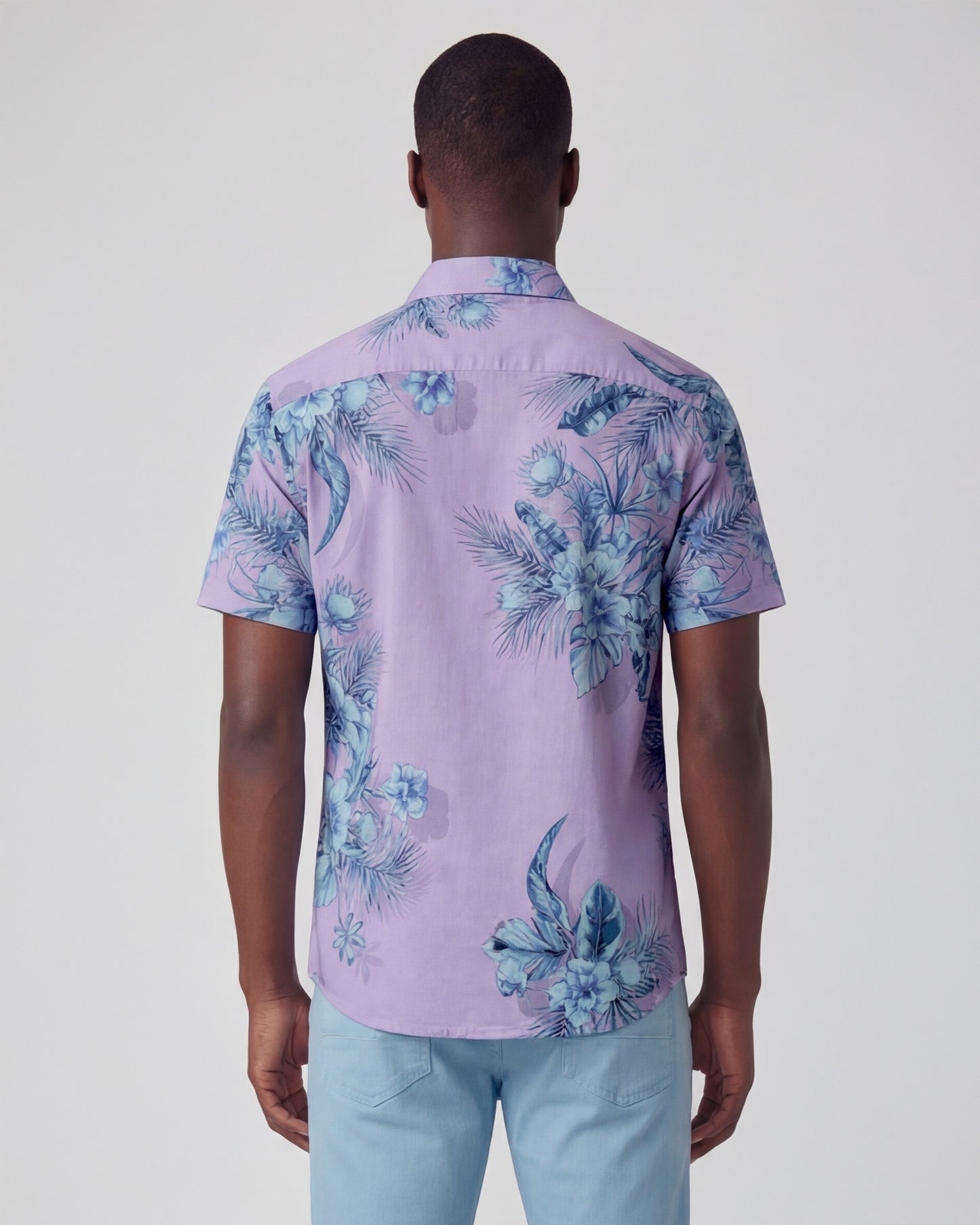 TYLER MALI FLORAL LAVENDER MENS SHORT SLEEVE SHIRT