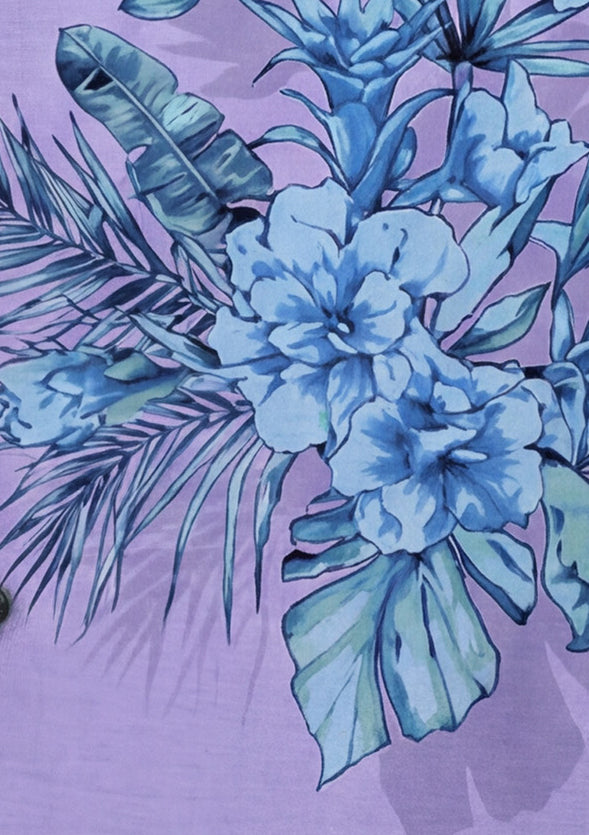 TYLER MALI FLORAL LAVENDER MENS SHORT SLEEVE SHIRT