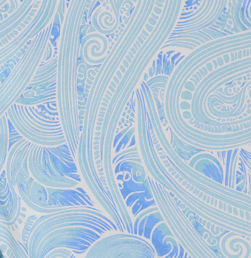 CLYDE MARAKESH PAISLEY TEAL MENS FLAT FRONT SHORT