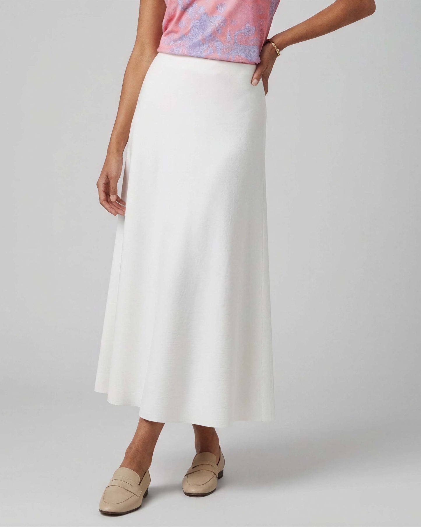 MARNI WHITE WOMENS MIDI SKIRT