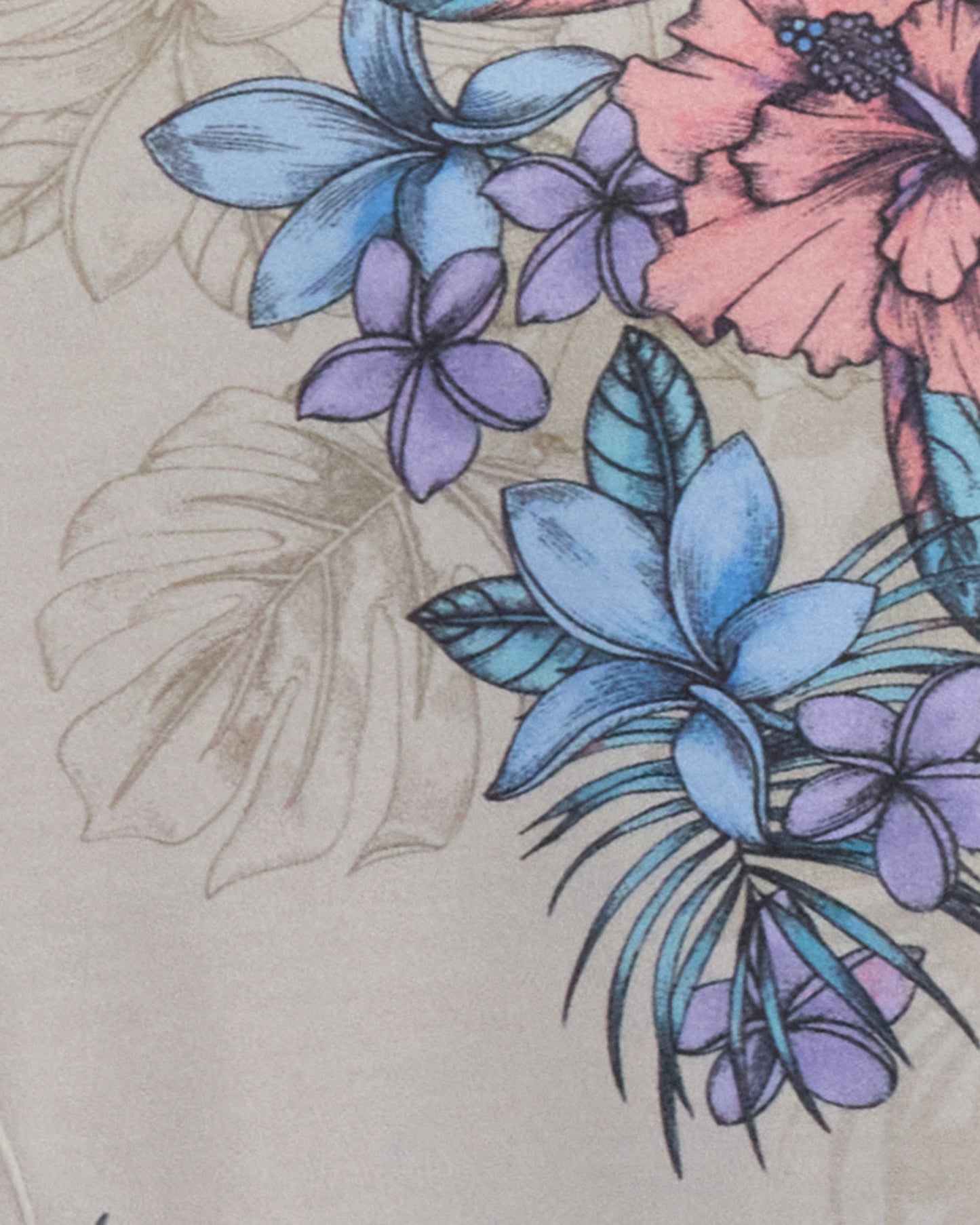 NEVILLE EXOTIC FLORAL NEUTRAL MENS PRINTED ZIP JACKET