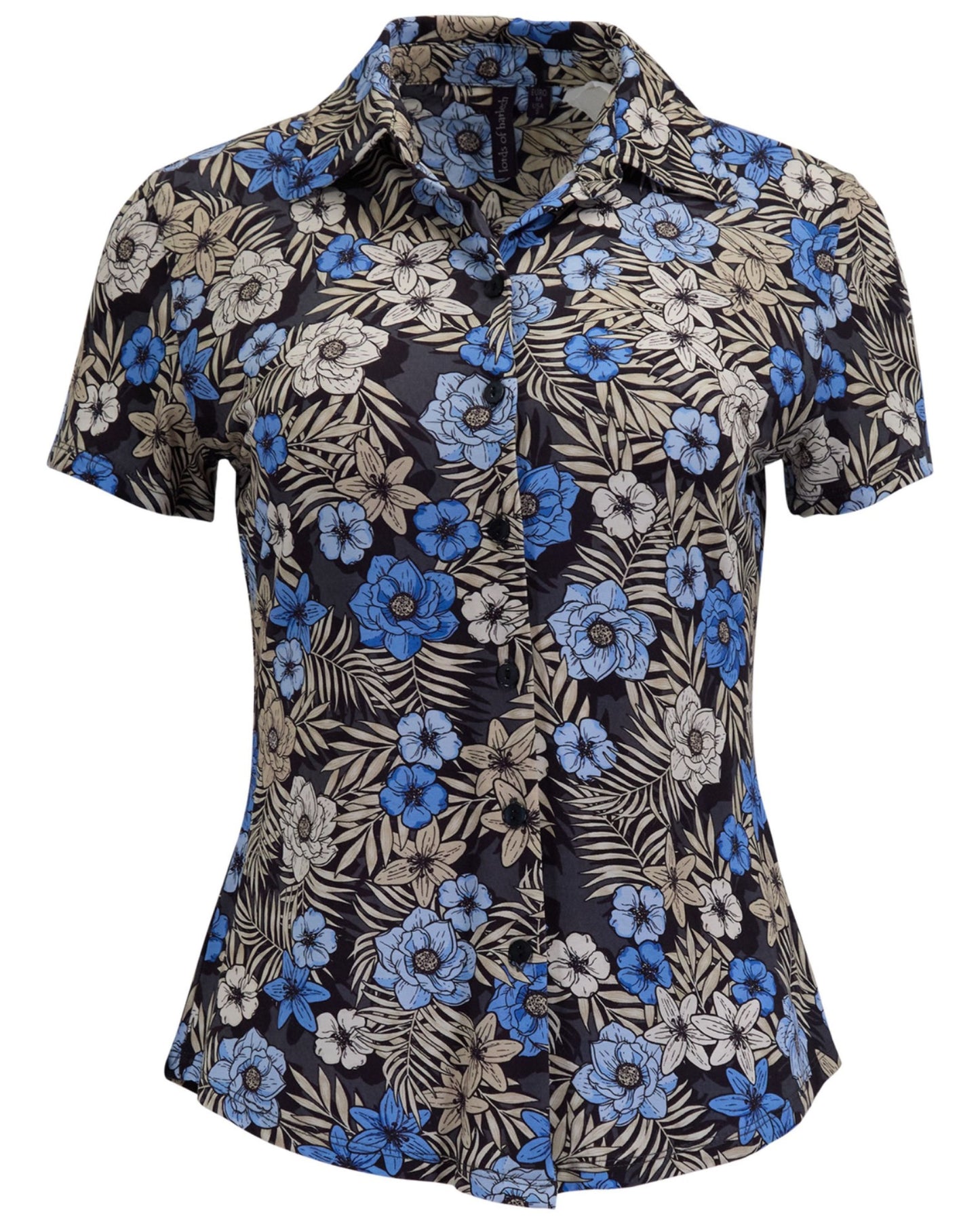 SHELLEY TROPICAL MIX BLACK WOMENS PRINTED SHIRT