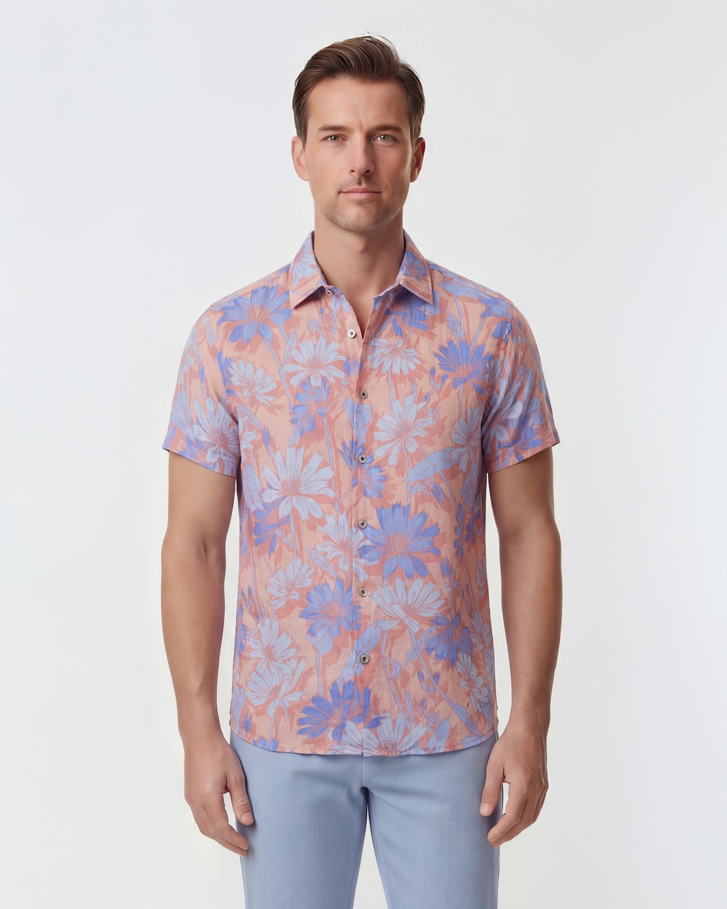 SERGIO SPRINGTIME LINEN SHIRT - PINK