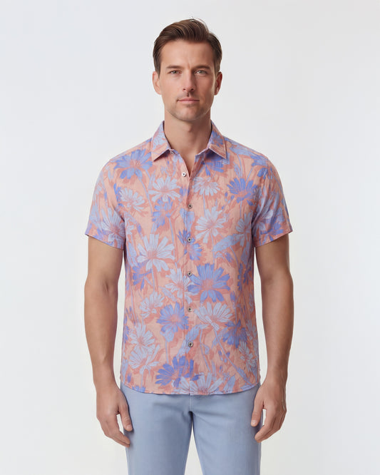 SERGIO SPRINGTIME LINEN SHIRT - PINK