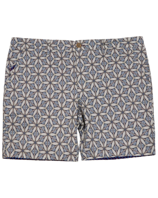 EDWARD TRIBAL NATURAL MENS FLAT FRONT SHORT