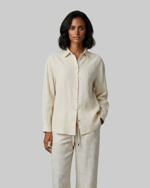LYDIA NATURAL WOMENS LINEN SHIRT – Lords Of Harlech