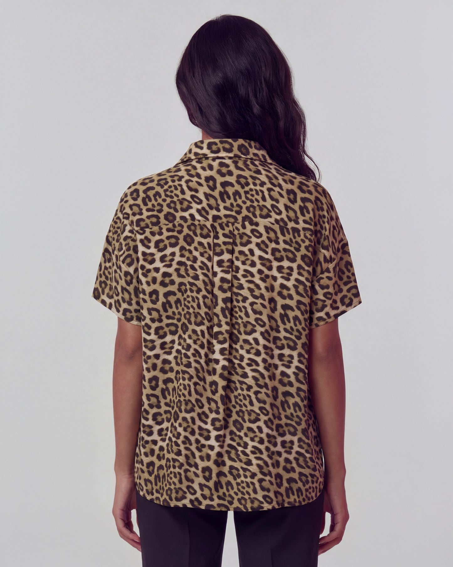 SUZY LEOPARD BROWN WOMENS PRINTED SHIRT