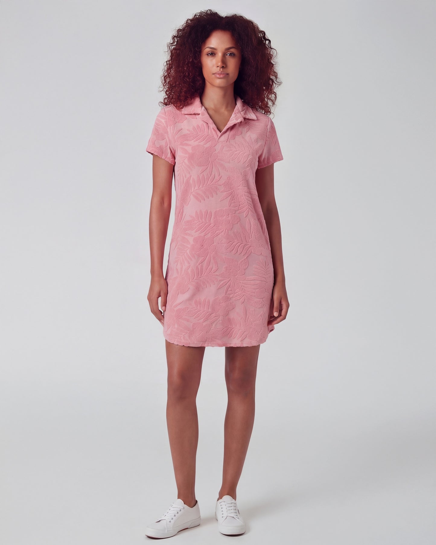 JOSEPHINE CORAL WOMENS TERRY TOWELING DRESS