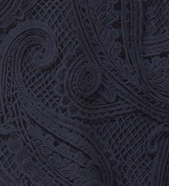 JULIA CROCHET PAISLEY CAVIAR WOMENS TAILORED BLAZER